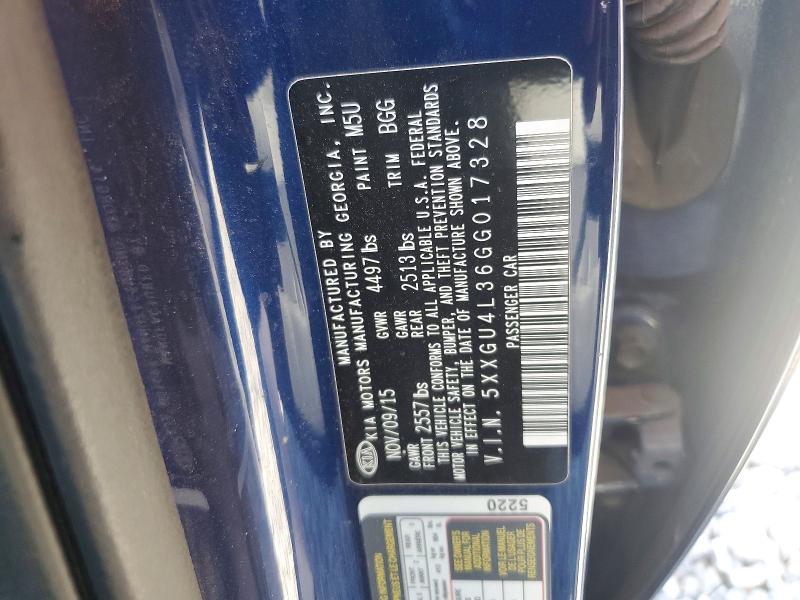 Aukcja sprzedaży 2016 Kia Optima, vin: 5XXGU4L36GG017328, numer aukcji: 53181236