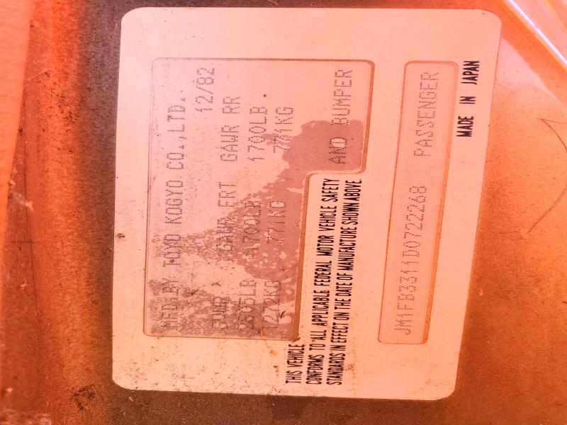 Aukcja sprzedaży 1983 Mazda Rx7, vin: JM1FB3311D0722268, numer aukcji: 55094696