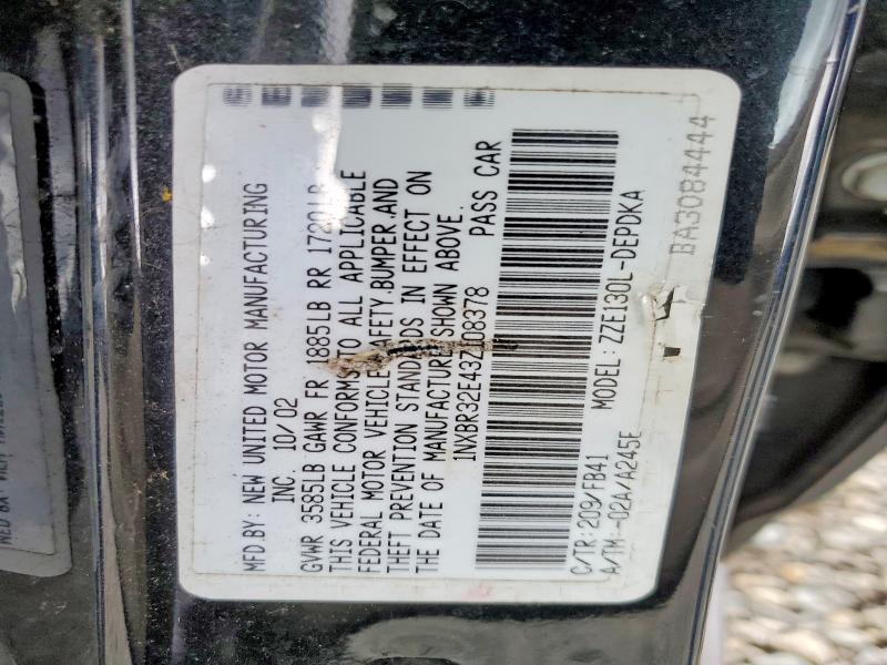 Продажа на аукционе авто 2003 Toyota Corolla, vin: 1NXBR32E43Z108378, номер лота: 54882416