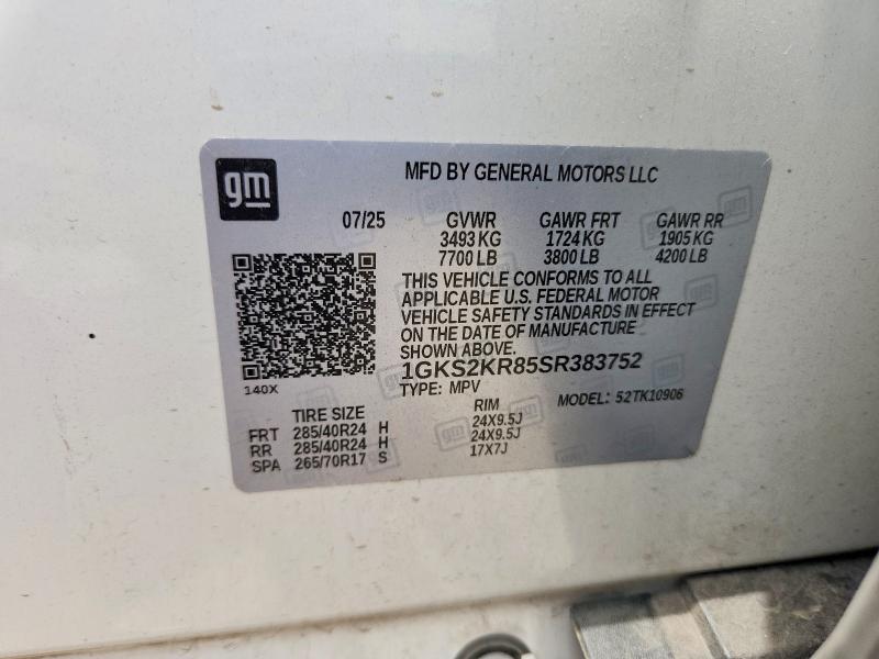 Продажа на аукционе авто 2025 Gmc Yukon Xl, vin: 1GKS2KR85SR383752, номер лота: 55405146