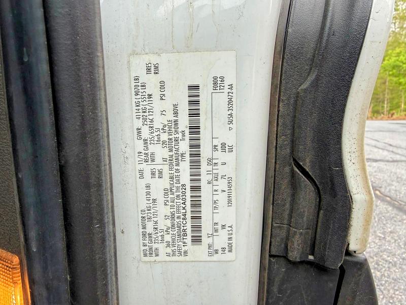 53973246 :رقم المزاد ، 1FTBR1C84LKA03028 vin ، 2020 Ford Transit مزاد بيع
