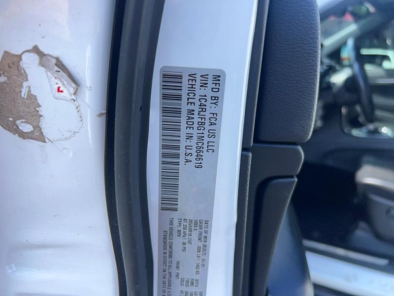 Продаж на аукціоні авто 2021 Jeep Grand Cherokee, vin: 1C4RJFBG1MC664619, номер лоту: 55630486