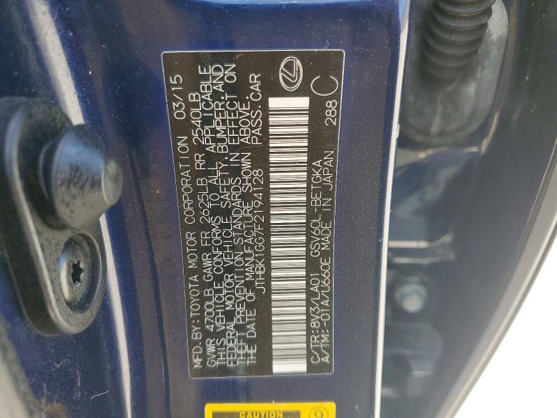 Продаж на аукціоні авто 2015 Lexus Es, vin: JTHBK1GG7F2194128, номер лоту: 52937806