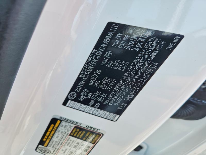 2025 Hyundai Santa Fe მანქანა იყიდება აუქციონზე, vin: 5NMP54GL3SH069324, აუქციონის ნომერი: 54524026