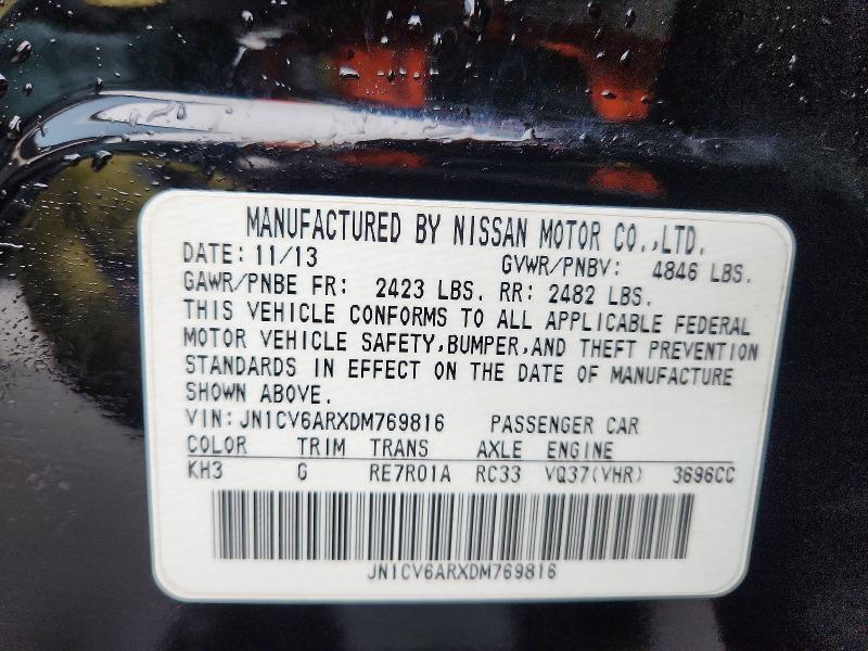 Продаж на аукціоні авто 2013 Infiniti G37 Sedan, vin: JN1CV6ARXDM769816, номер лоту: 52012146