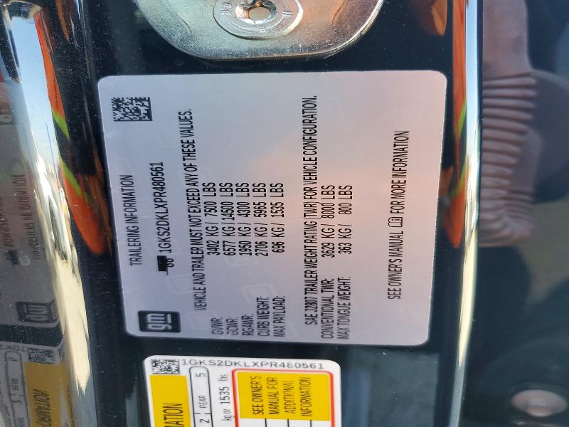 Продажа на аукционе авто 2023 Gmc Yukon, vin: 1GKS2DKLXPR480561, номер лота: 54343576