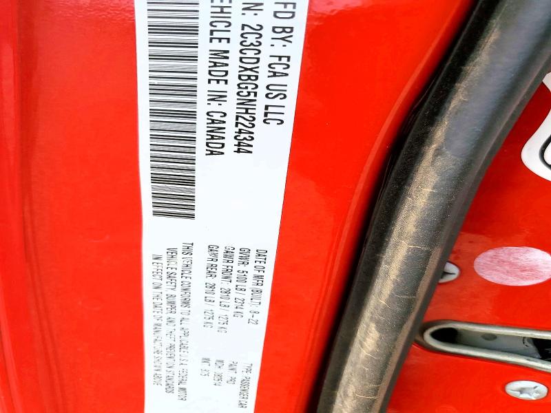 Продаж на аукціоні авто 2022 Dodge Charger, vin: 2C3CDXBG5NH224344, номер лоту: 54988936