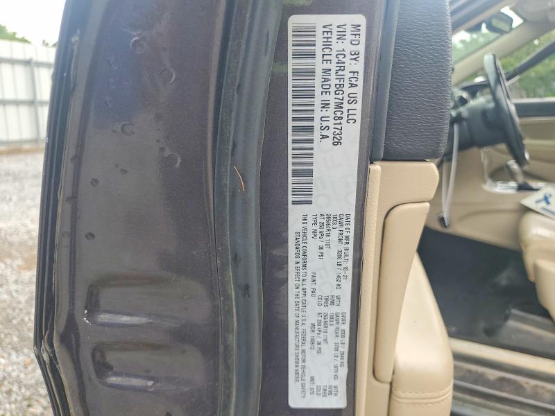 Продажа на аукционе авто 2021 Jeep Grand Cherokee, vin: 1C4RJFBG7MC817326, номер лота: 54468456