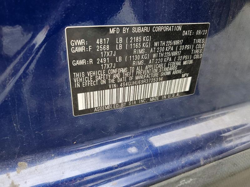54295126 :رقم المزاد ، 4S4GUHU69R3725314 vin ، 2024 Subaru Crosstrek مزاد بيع