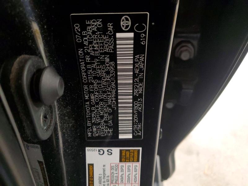 2021 Toyota Corolla მანქანა იყიდება აუქციონზე, vin: JTDHPMAE6MJ133958, აუქციონის ნომერი: 52139546