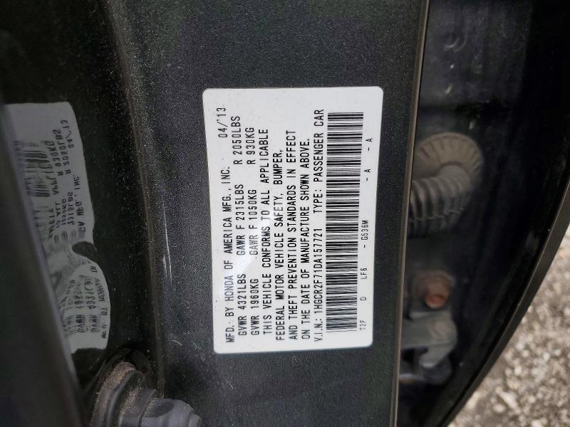 2013 Honda Accord მანქანა იყიდება აუქციონზე, vin: 1HGCR2F71DA157721, აუქციონის ნომერი: 53220066