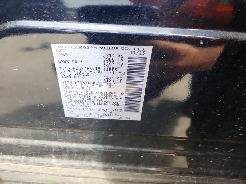 Aukcja sprzedaży 2015 Infiniti Qx60, vin: 5N1AL0MM3FC556685, numer aukcji: 53788426