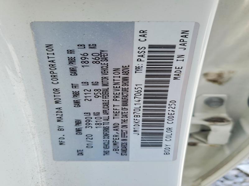 Aukcja sprzedaży 2020 Mazda Cx-3, vin: JM1DKFB70L1470651, numer aukcji: 52608516
