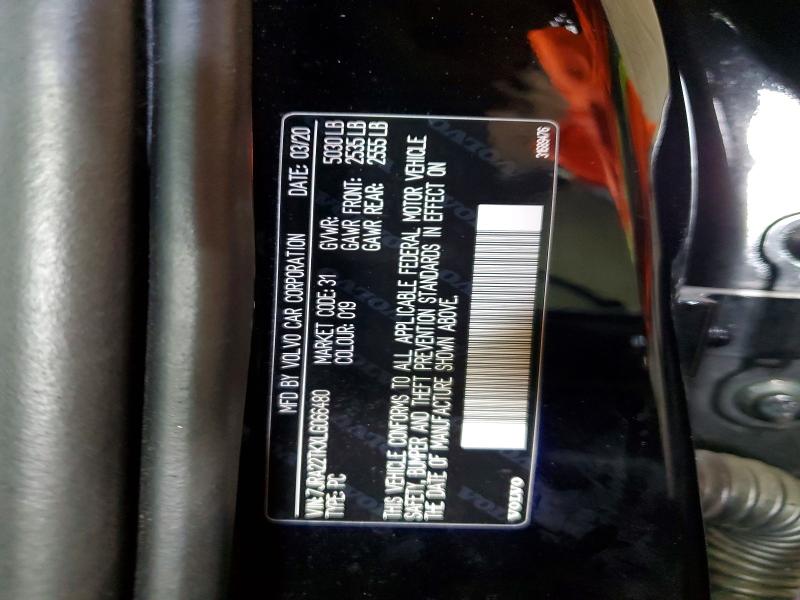 53173606 :رقم المزاد ، 7JRA22TKXLG066480 vin ، 2020 Volvo S60 مزاد بيع
