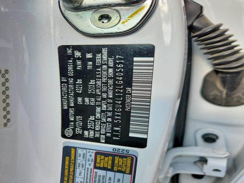 2020 Kia Optima მანქანა იყიდება აუქციონზე, vin: 5XXGU4L12LG405617, აუქციონის ნომერი: 54145586