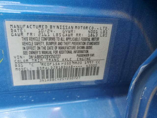 2025 Nissan Sentra მანქანა იყიდება აუქციონზე, vin: 3N1AB8CV2SY250727, აუქციონის ნომერი: 52378916