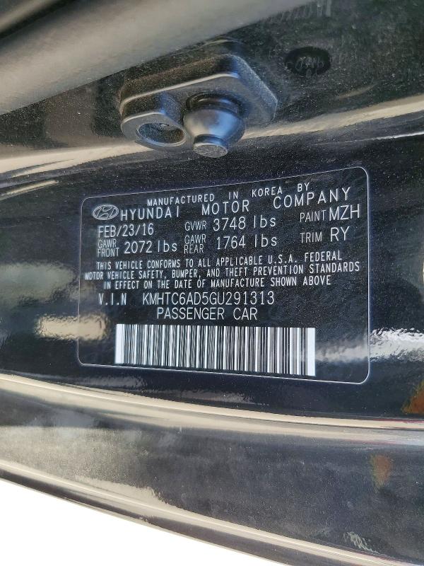 Продаж на аукціоні авто 2016 Hyundai Veloster, vin: KMHTC6AD5GU291313, номер лоту: 53130876