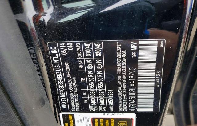 Продажа на аукционе авто 2014 Mercedes-benz Ml, vin: 4JGDA5HB8EA418790, номер лота: 51979966