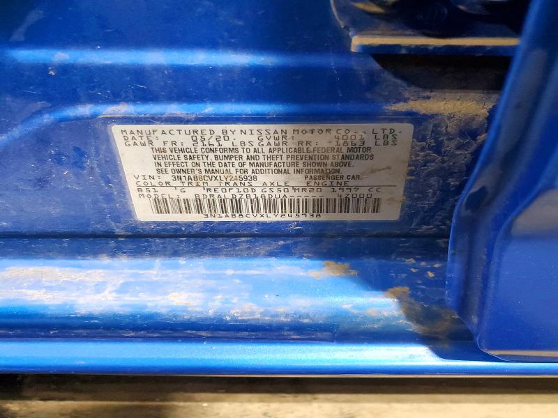 Продаж на аукціоні авто 2020 Nissan Sentra, vin: 3N1AB8CVXLY245938, номер лоту: 53687966