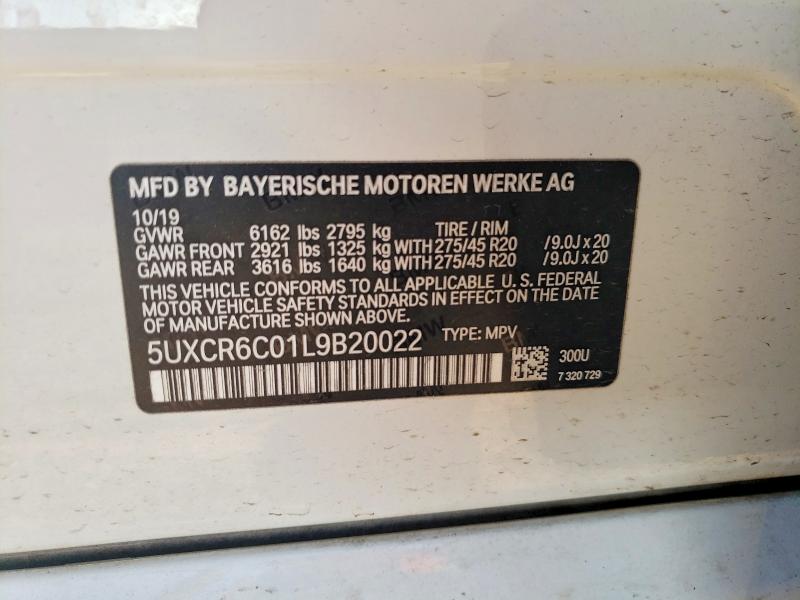 Aukcja sprzedaży 2020 Bmw X5, vin: 5UXCR6C01L9B20022, numer aukcji: 52293016