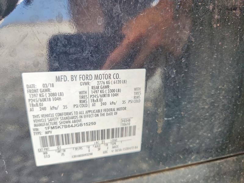 Aukcja sprzedaży 2018 Ford Explorer, vin: 1FM5K7B84JGB15250, numer aukcji: 55283626