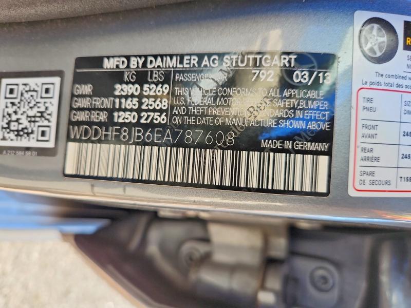 Продажа на аукционе авто 2014 Mercedes-benz E, vin: WDDHF8JB6EA787608, номер лота: 52828086