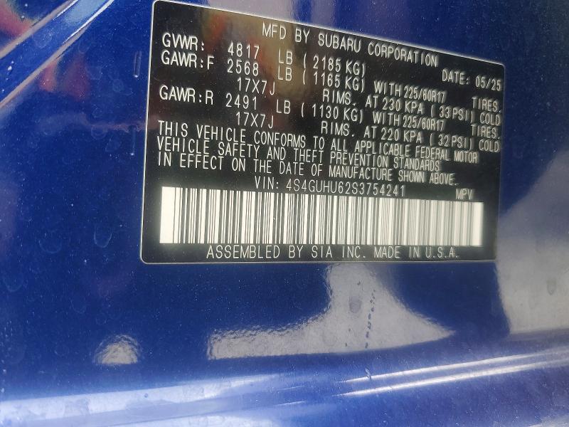 Продажа на аукционе авто 2025 Subaru Crosstrek, vin: 4S4GUHU62S3754241, номер лота: 54984856