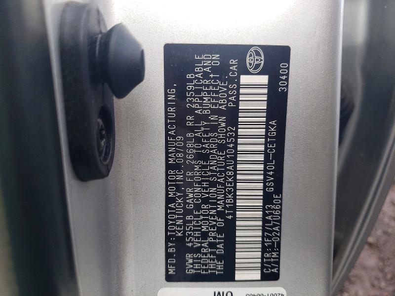 Aukcja sprzedaży 2010 Toyota Camry, vin: 4T1BK3EK8AU104532, numer aukcji: 53661716