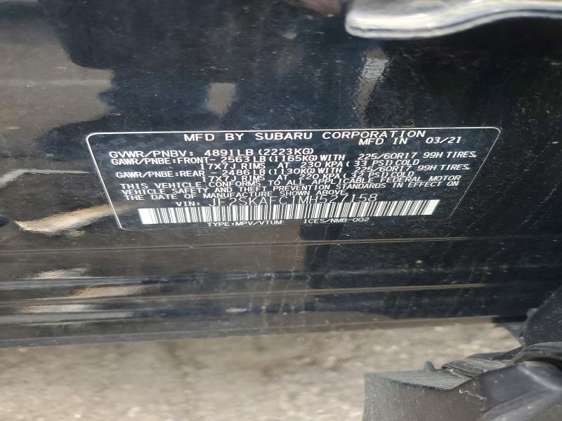 Продаж на аукціоні авто 2021 Subaru Forester, vin: JF2SKAFC1MH527158, номер лоту: 53102286