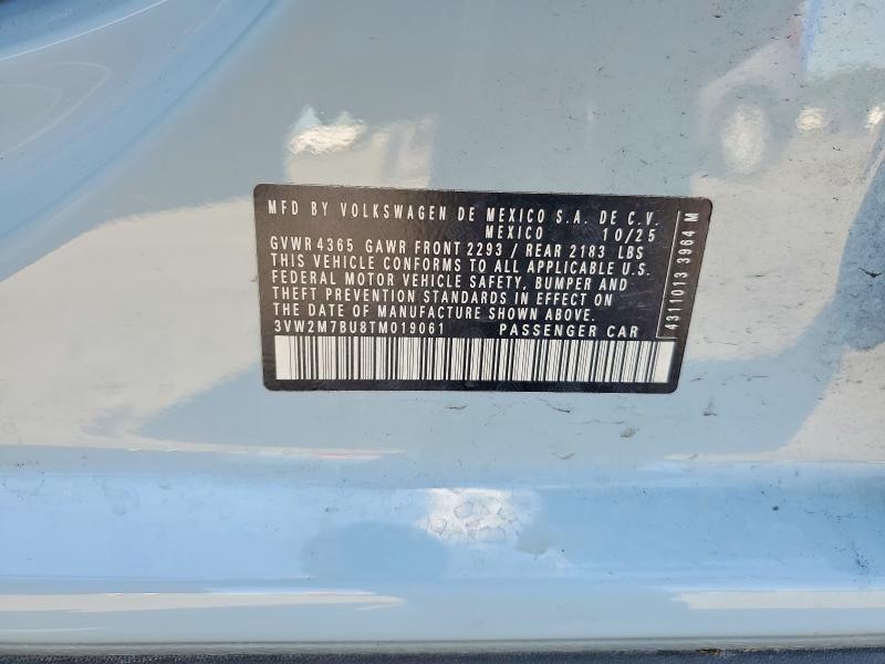 55254576 :رقم المزاد ، 3VW2M7BU8TM019061 vin ، 2026 Volkswagen Jetta مزاد بيع