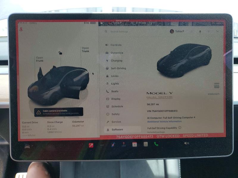 Aukcja sprzedaży 2023 Tesla Model Y, vin: 7SAYGDEF0PF888413, numer aukcji: 51682306