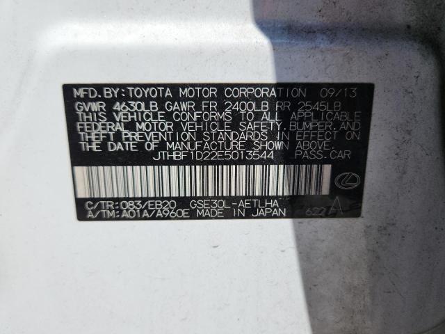 2014 Lexus Is მანქანა იყიდება აუქციონზე, vin: JTHBF1D22E5013544, აუქციონის ნომერი: 52482566