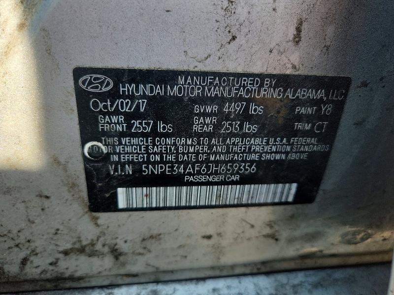 Aukcja sprzedaży 2018 Hyundai Sonata, vin: 5NPE34AF6JH659356, numer aukcji: 53473506