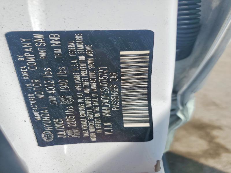 54085776 :رقم المزاد ، KMHLR4DF2SU075721 vin ، 2025 Hyundai Elantra مزاد بيع