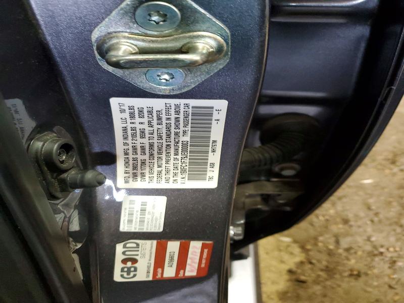 Aukcja sprzedaży 2018 Honda Civic, vin: 19XFC1F79JE000003, numer aukcji: 53978376