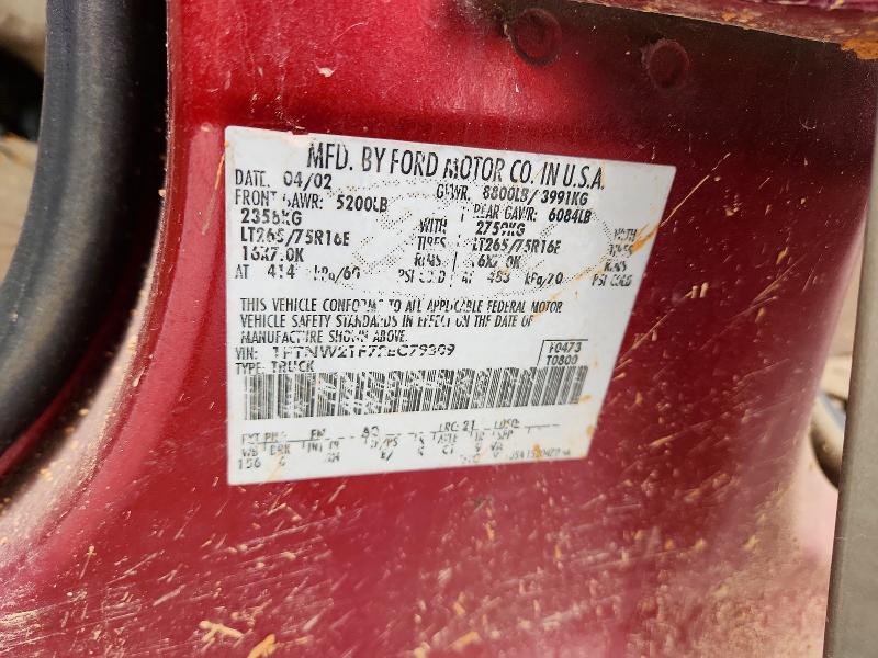 53096886 :رقم المزاد ، 1FTNW21F72EC79309 vin ، 2002 Ford F250 مزاد بيع