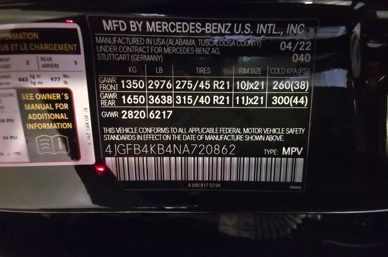 Продажа на аукционе авто 2022 Mercedes-benz Gle, vin: 4JGFB4KB4NA720862, номер лота: 54105236