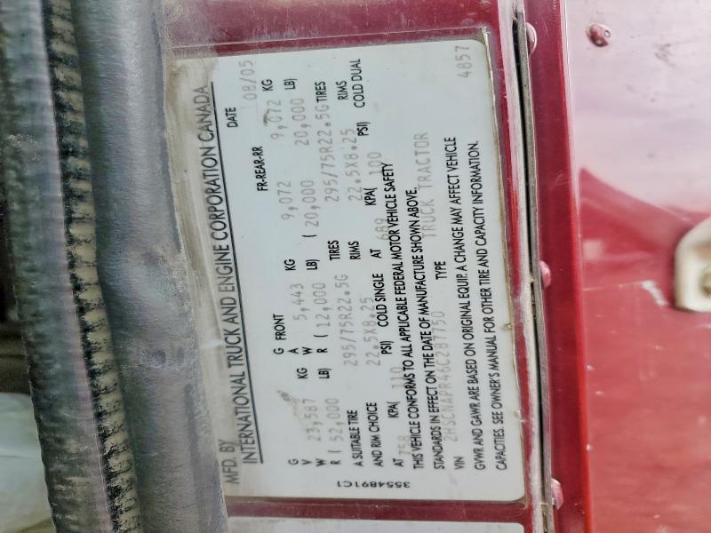 Продаж на аукціоні авто 2006 International 9400, vin: 2HSCNAPR46C287750, номер лоту: 52169346