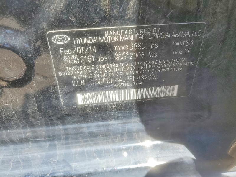 Продажа на аукционе авто 2014 Hyundai Elantra, vin: 5NPDH4AE3EH482095, номер лота: 54620056