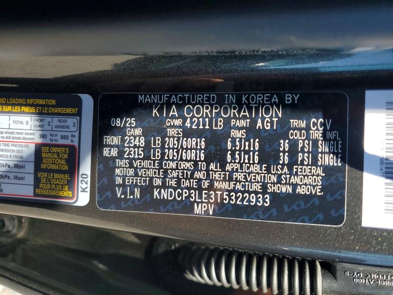 Aukcja sprzedaży 2026 Kia Niro, vin: KNDCP3LE3T5322933, numer aukcji: 53797646