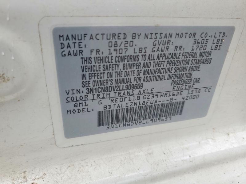 Продажа на аукционе авто 2020 Nissan Versa Base, vin: 3N1CN8DV2LL909659, номер лота: 54850966