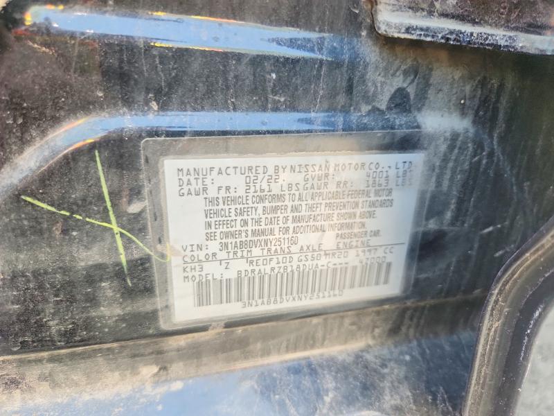 Aukcja sprzedaży 2022 Nissan Sentra, vin: 3N1AB8DVXNY251160, numer aukcji: 51551356