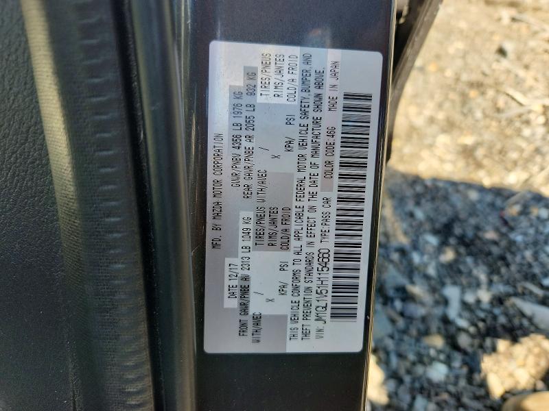 Продажа на аукционе авто 2017 Mazda 6, vin: JM1GL1V51H1154660, номер лота: 55400506