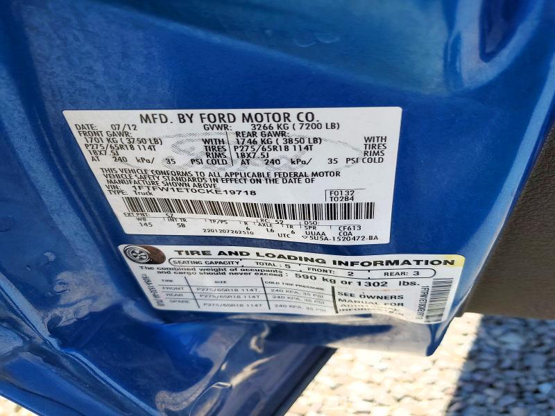 Aukcja sprzedaży 2012 Ford F150, vin: 1FTFW1ET0CKE19718, numer aukcji: 52662286