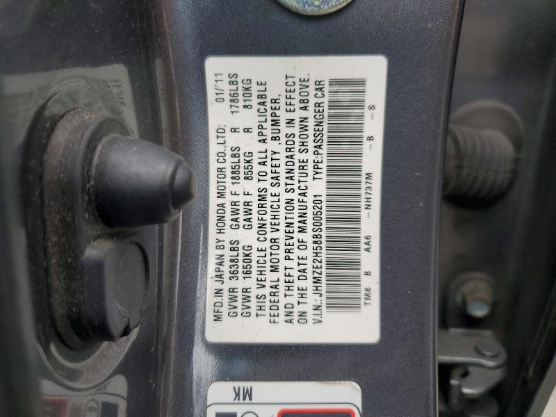 Продаж на аукціоні авто 2011 Honda Insight, vin: JHMZE2H58BS005201, номер лоту: 54371236