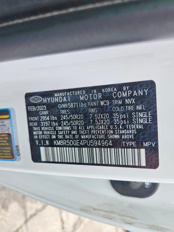 Продаж на аукціоні авто 2023 Hyundai Palisade, vin: KM8R5DGE4PU594964, номер лоту: 55408176