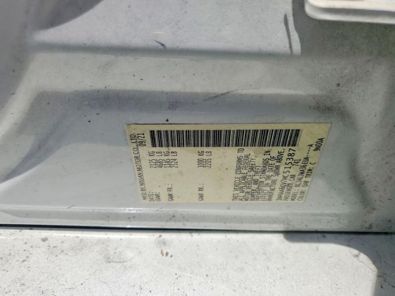 2021 Nissan Maxima მანქანა იყიდება აუქციონზე, vin: 1N4AA6CV7MC515387, აუქციონის ნომერი: 53244256