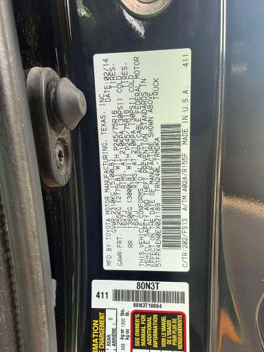 Aukcja sprzedaży 2014 Toyota Tacoma, vin: 5TFPX4EN0EX021189, numer aukcji: 54559676