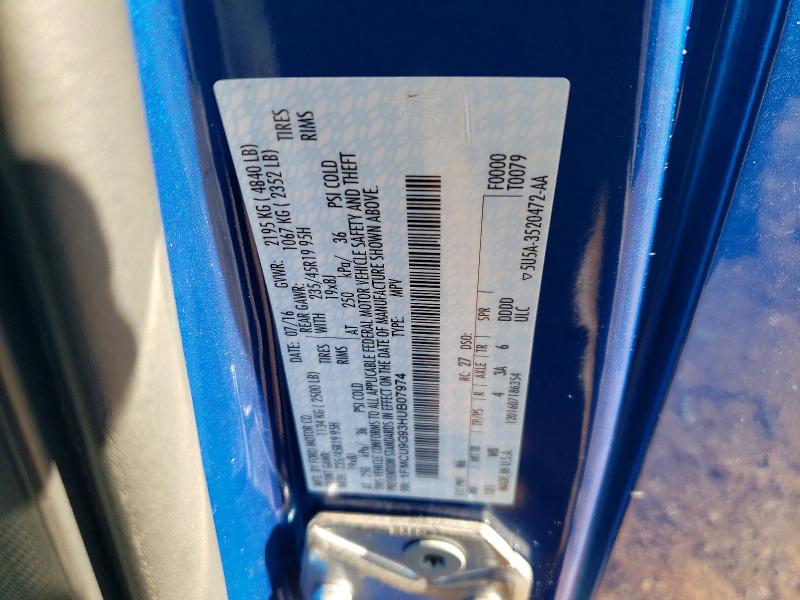 Aukcja sprzedaży 2017 Ford Escape, vin: 1FMCU9G93HUB07974, numer aukcji: 52684946