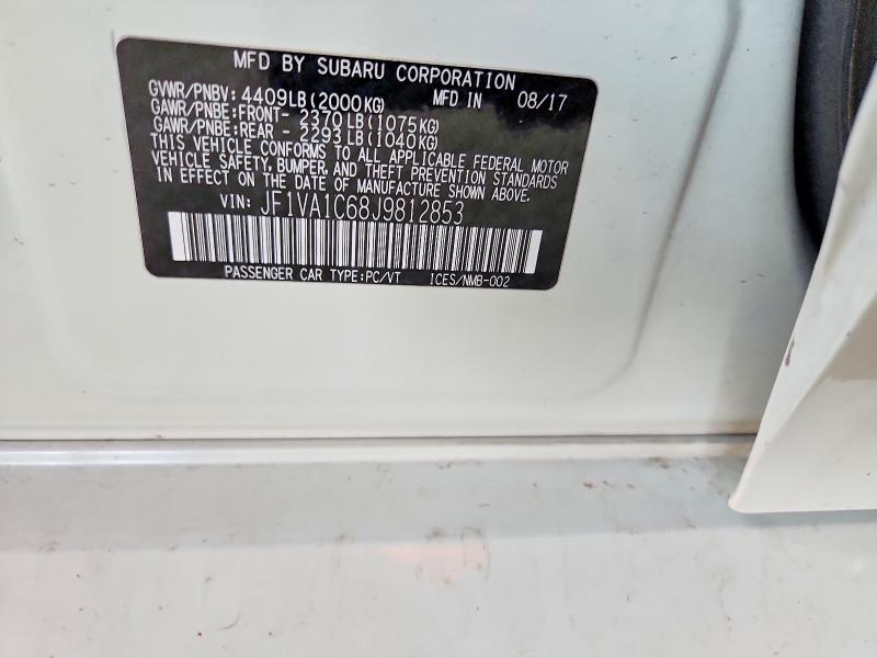 Продажа на аукционе авто 2018 Subaru Wrx, vin: JF1VA1C68J9812853, номер лота: 53652336